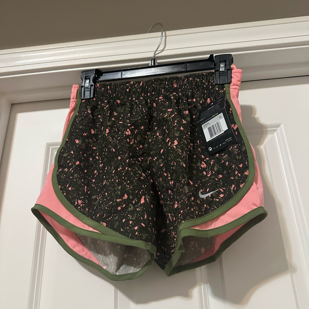 Nike Pink and Green Athletic Shorts Lightweight Running
